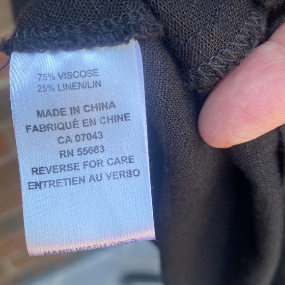 Athena Marie - black aline dress with pockets - viscose $ linen - Picture 10 of 13